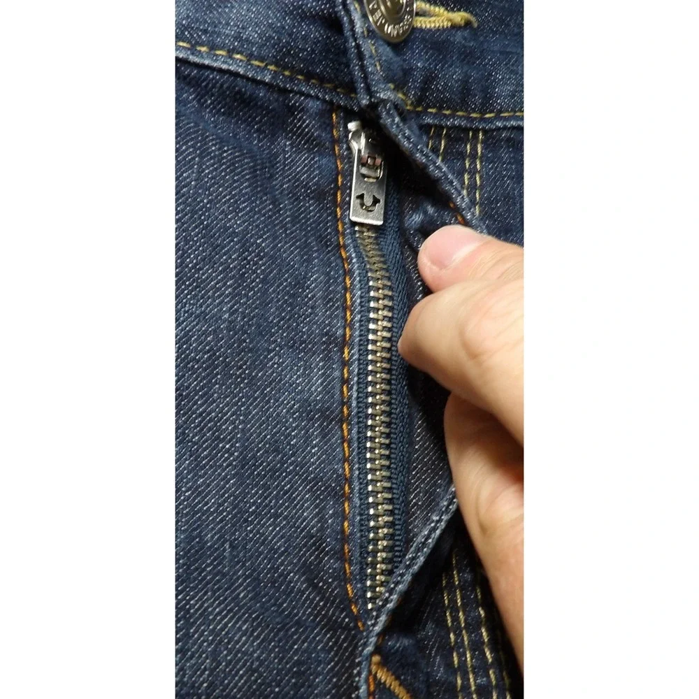 VTG Y2K True Religion World Tour Men 42 Section Straight USA Flap Pocket Jeans